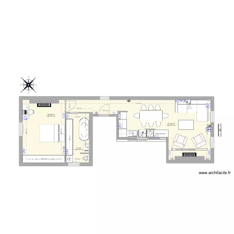 Plan Mobilier / Prises. Plan de 