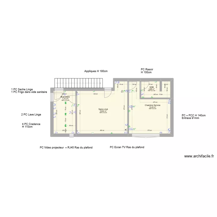 Studio R-1 ELEC. Plan de 