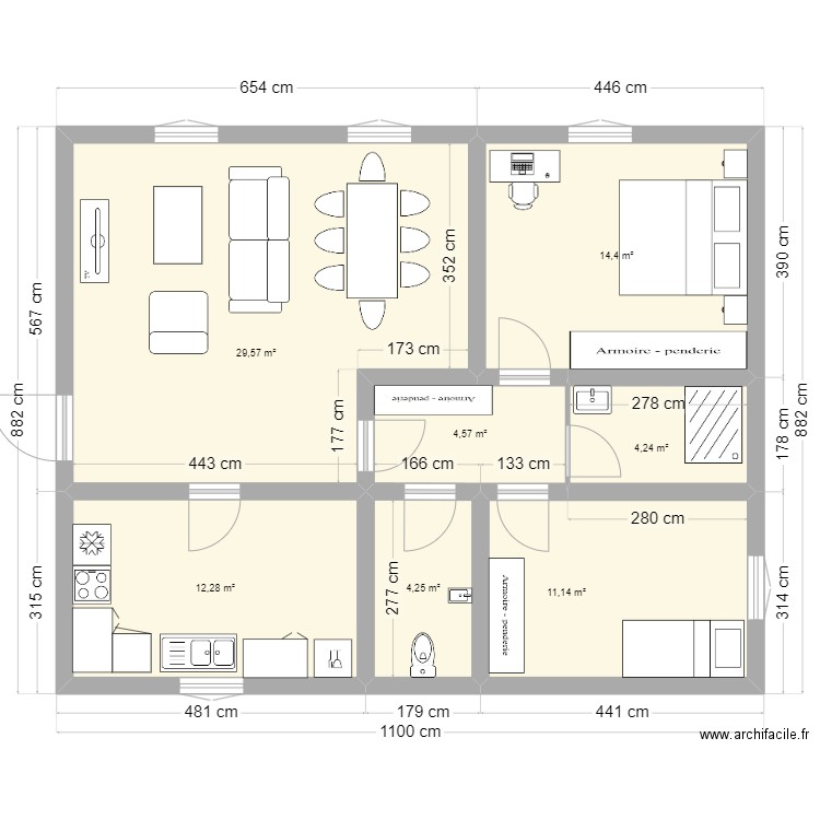 Mon T3. Plan de 0 pièce et 0 m2