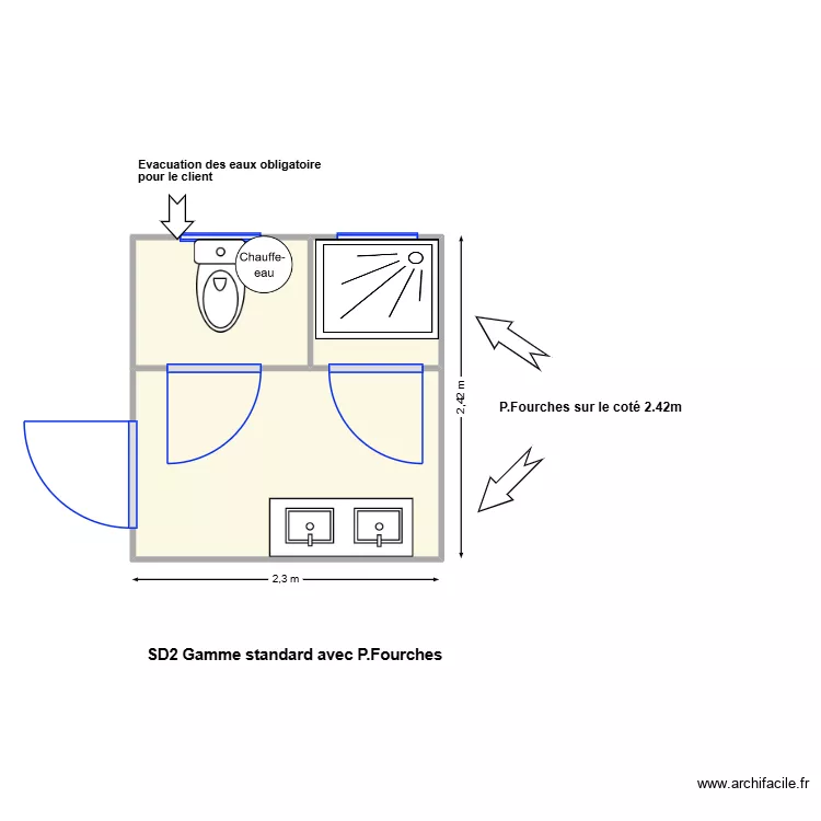 SD2 P.Fourches CLAIRE JULIEN. Plan de 3 et 5 m² SD2 P.Fourches CLAIRE JULIEN. Plan de 3 et 5 m²