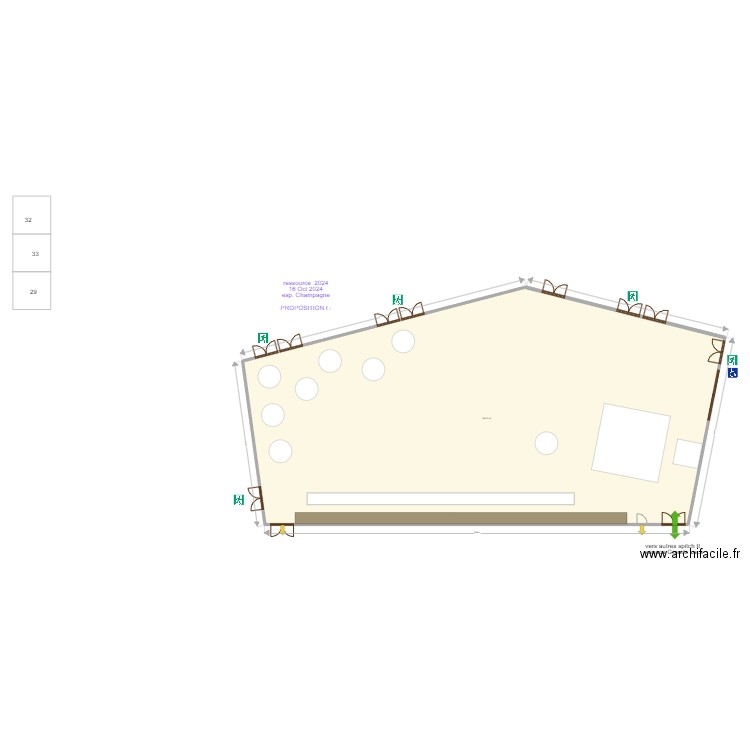 espace champagne ressource. Plan de 1 pièce et 584 m2