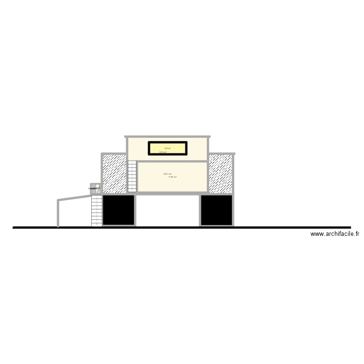 chalet rochebaucourt. Plan de 10 pièces et 48 m2