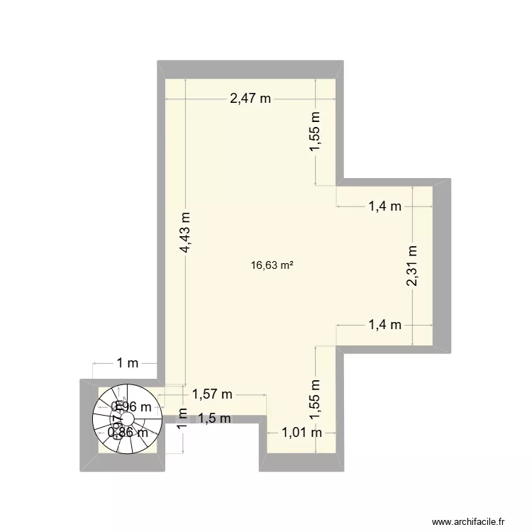COPRO GUILLOT PARIS 16 MEZZANINE PROJET. Plan de 