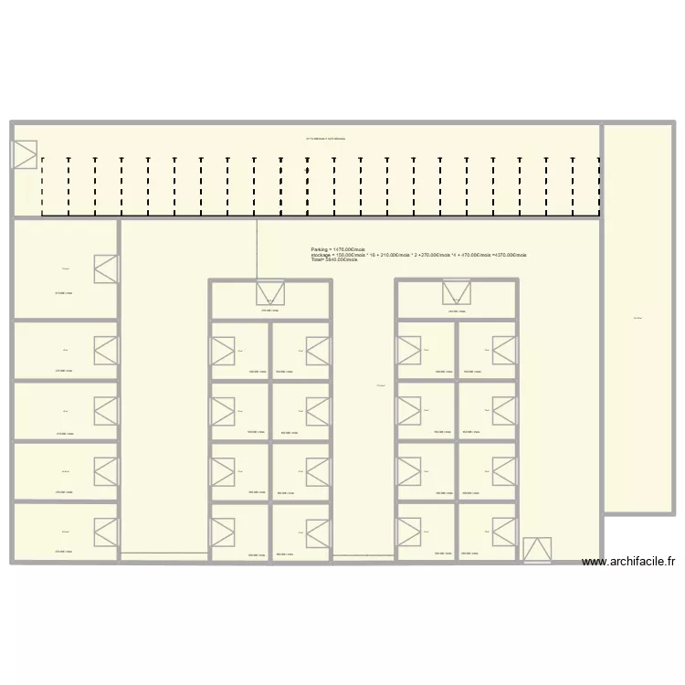 Hangar RESSAIX parking voiture uniquement + Stockage/ 25m². Plan de 25 et 2303 m² Hangar RESSAIX parking voiture uniquement + Stockage/ 25m². Plan de 25 et 2303 m²