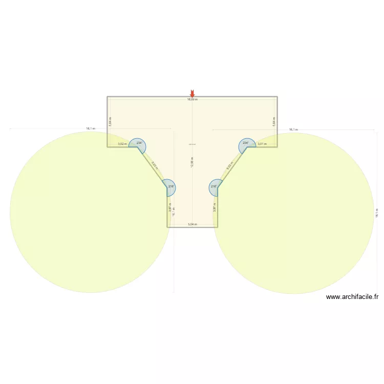 retournenemt. Plan de 1 pièce et 138 m²