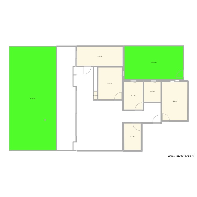 Villamartin 17. Plan de 9 pièces et 138 m2