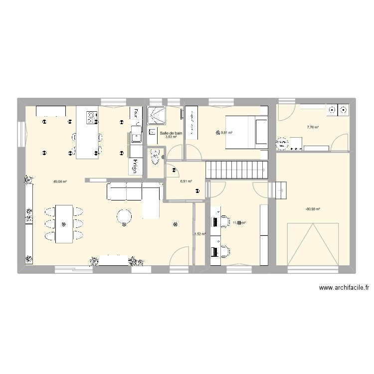 Maison plan 2 bis. Plan de 14 pièces et 165 m2