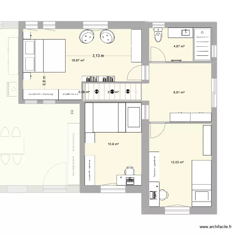 Maison plan 2 bis. Plan de 14 et 165 m² Maison plan 2 bis. Plan de 14 et 165 m²