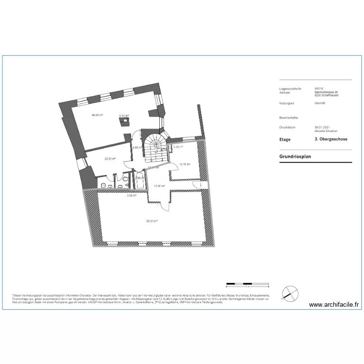 Schaffhausen - Bahnhofstrasse 28, 8200 Schaffhausen - 3rd floor. Plan de 