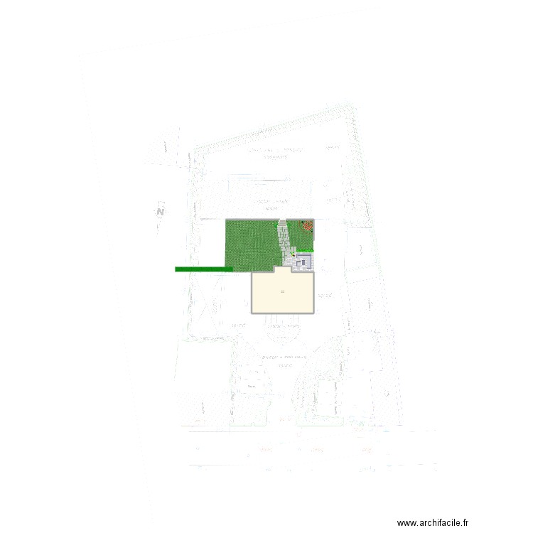 exterieur. Plan de 1 pièce et 107 m2