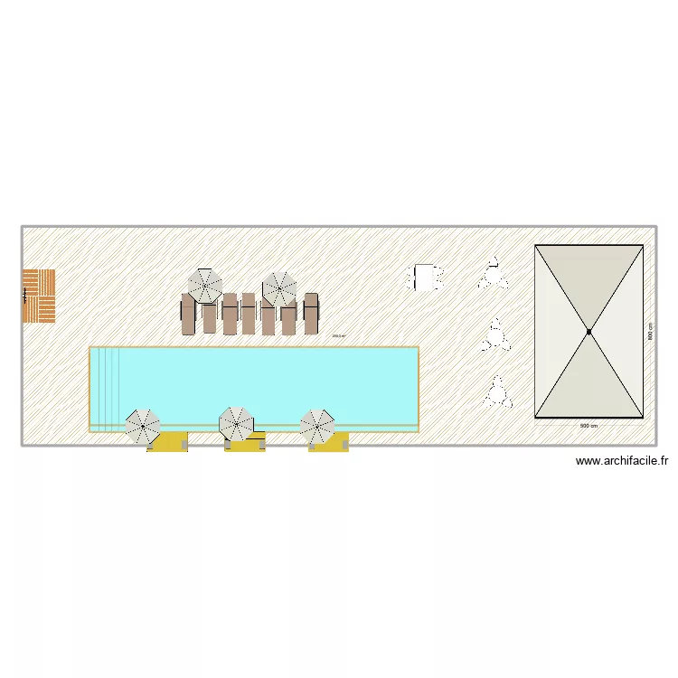 pool and deck . Plan de 