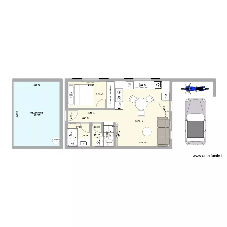 CHALET BIS 13102026. Plan de 5 Pièces et 58 m² CHALET BIS 13102026. Plan de 5 Pièces et 58 m²