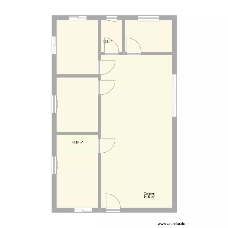 maison 2 impasse des belle nuit. Plan de 3 Pièces et 65 m²