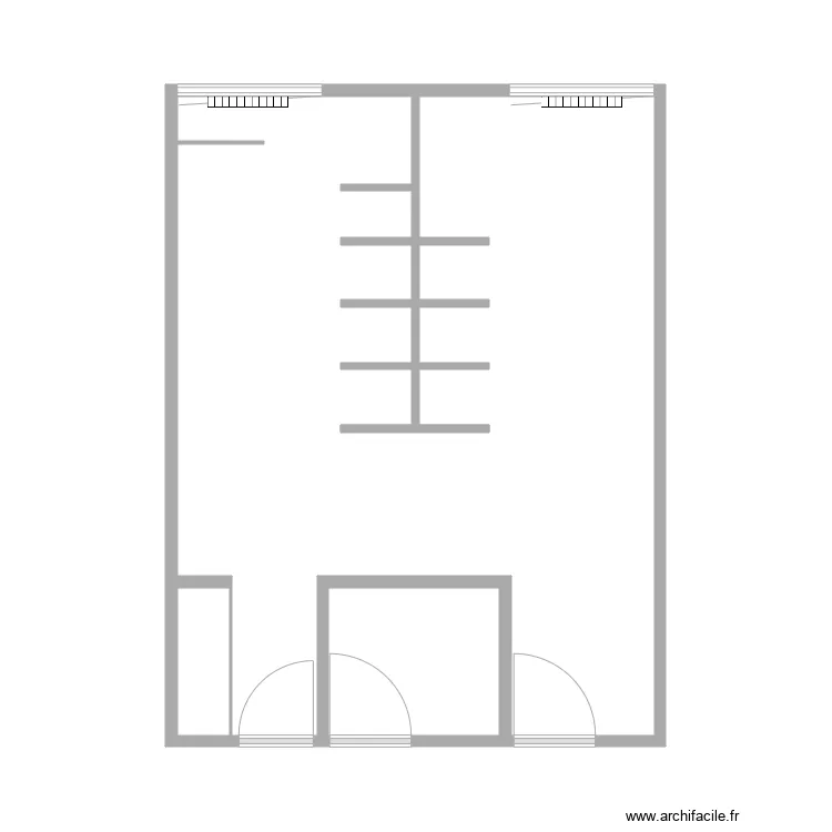 wc maternelle. Plan de 2  et 36 m²