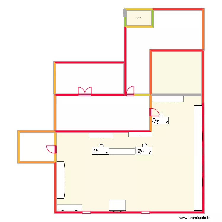 op200. Plan de 2  et 181 m²