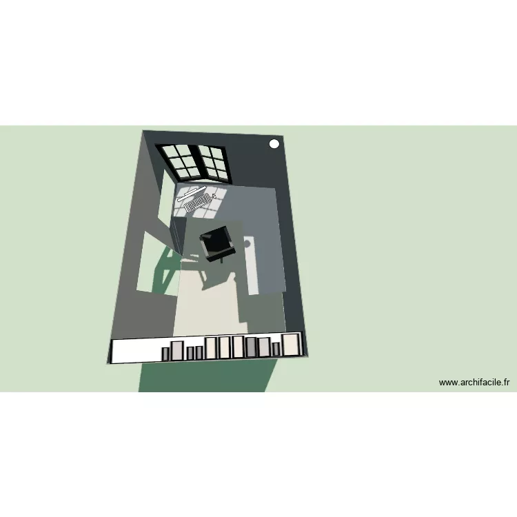 Bureau. Plan de 1 Pièce et 6 m² Bureau. Plan de 1 Pièce et 6 m²