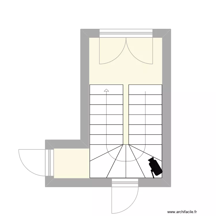 VILLA FERRARIS. Plan de 1  et 10 m²