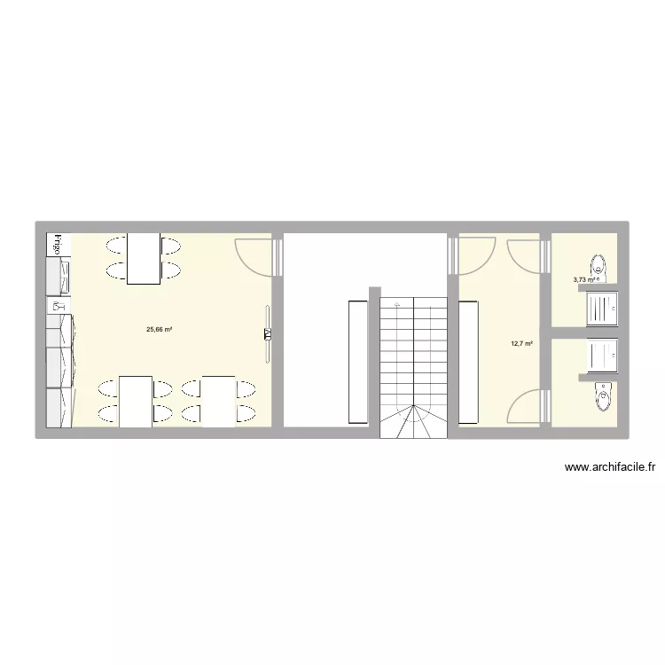 Neder Easypost. Plan de 3 pièces et 42 m²
