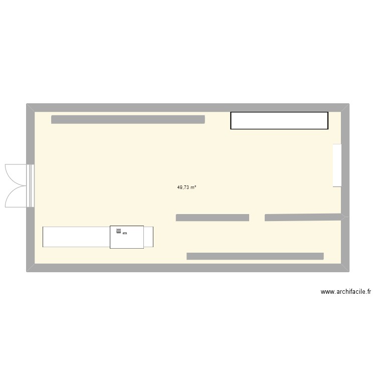 MAGASIN CHAUSSURE. Plan de 1 pièce et 50 m2