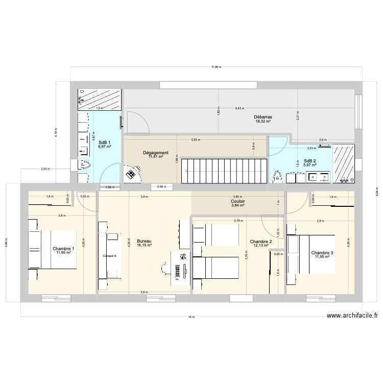 GARVAN 1 - v2. Plan de 10 pièces et 203 m2