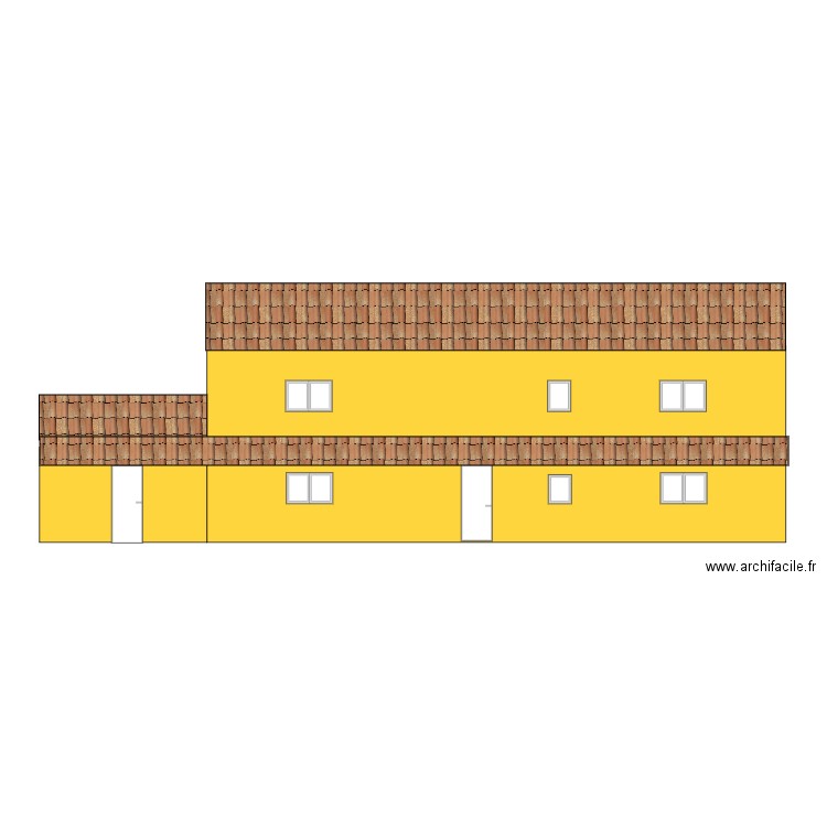 facade arierre avant travaux. Plan de 0 pièce et 0 m2
