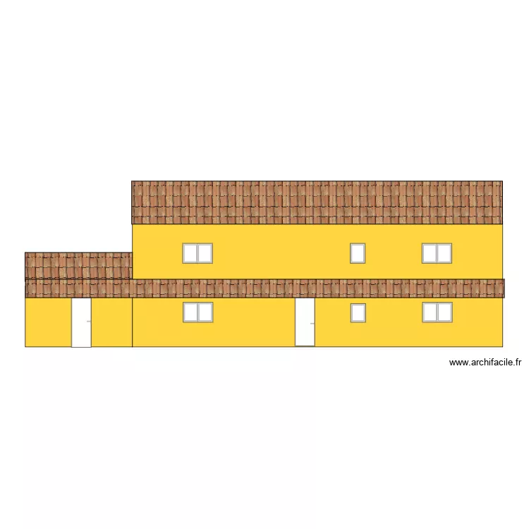facade arierre avant travaux. Plan de 