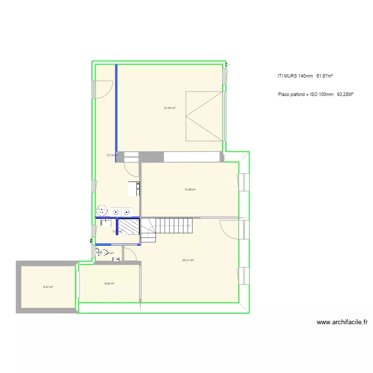 YOANN JOUANNO ISOLATION et PLACO. Plan de 