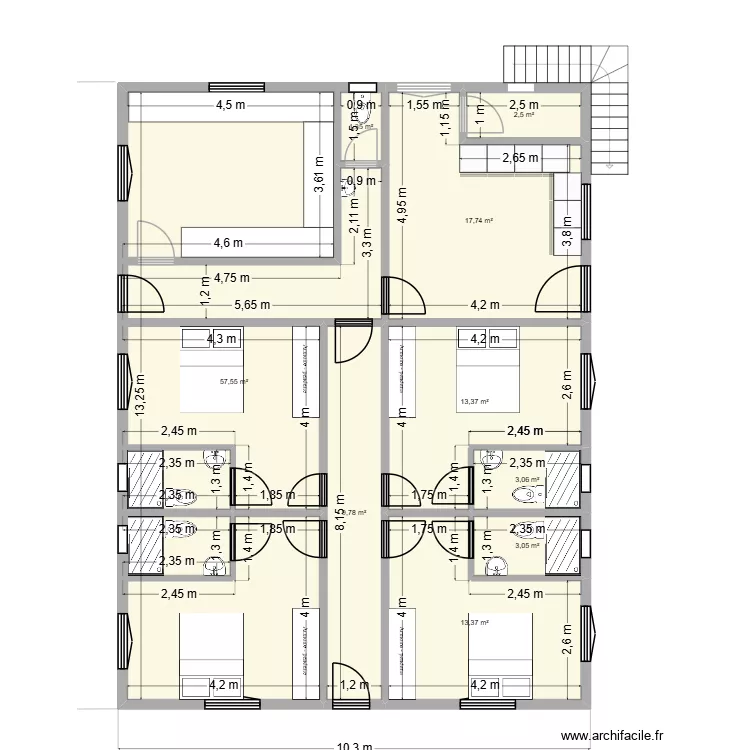 PROJET MAISON 1 V5. Plan de 9 et 122 m² PROJET MAISON 1 V5. Plan de 9 et 122 m²