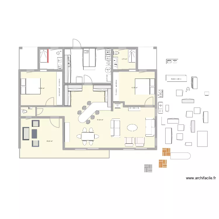 maison 2 douces. Plan de 