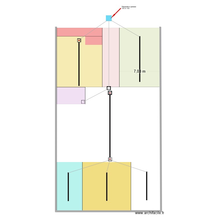 Evacuations Caniveaux. Plan de 0 pièce et 0 m2