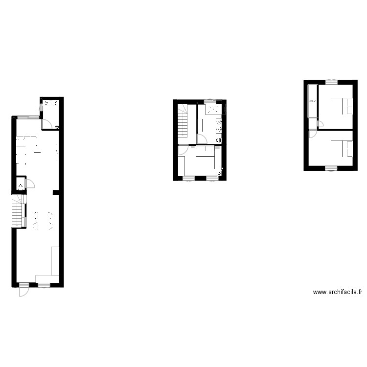 plan1. Plan de 1 pièce et 2 m2