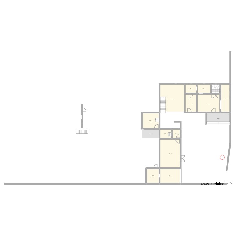 Le Treuil. Plan de 14 pièces et 161 m2