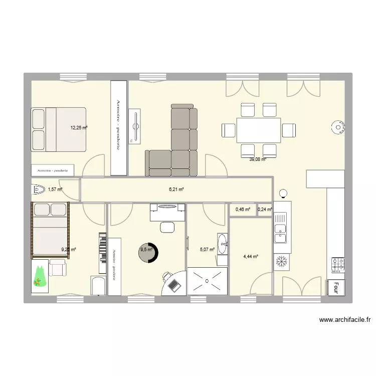 MAISON. Plan de 10 Pièces et 88 m² MAISON. Plan de 10 Pièces et 88 m²