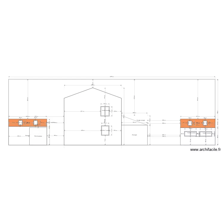 Maison Coupe Nouvelle. Plan de 