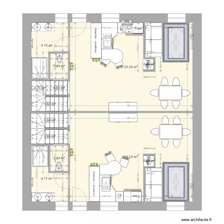 Manu4 b&acirc;timent agricole. Plan de 