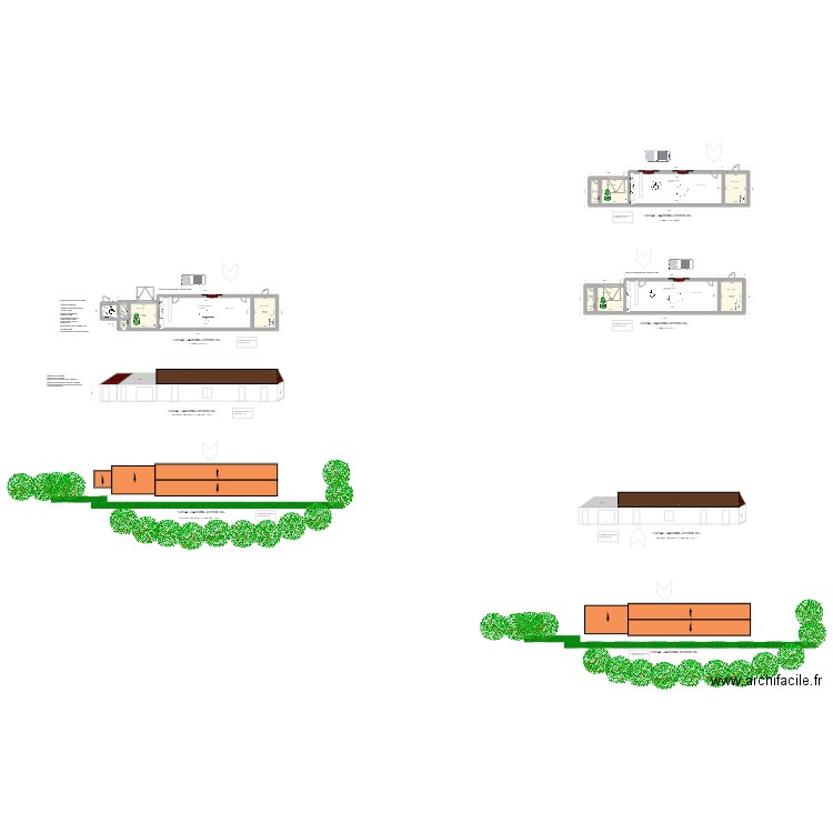 local jardins ouvrier . Plan de 10 pièces et 108 m2