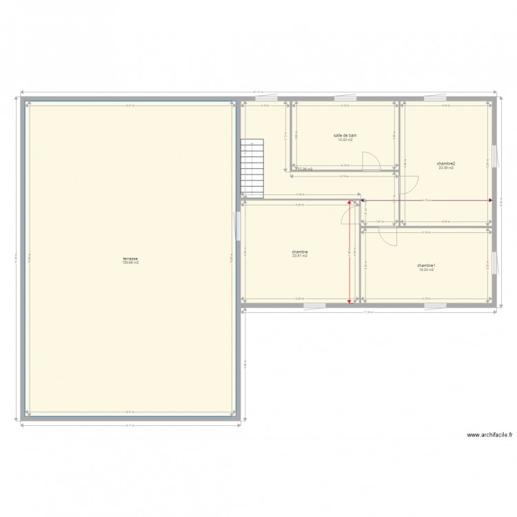 maisonbasemilieetage21metres. Plan de 0 pièce et 0 m2