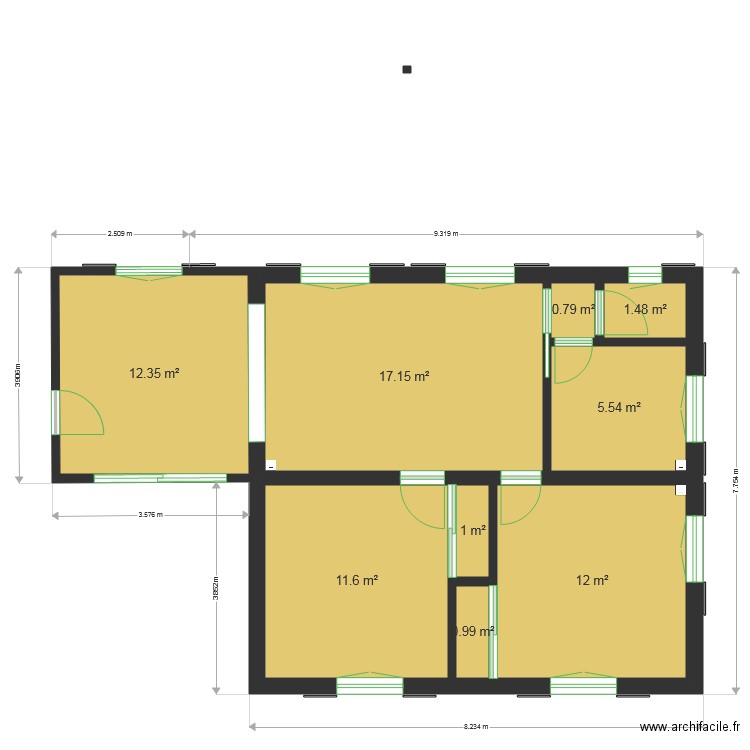 étage maison. Plan de 0 pièce et 0 m2