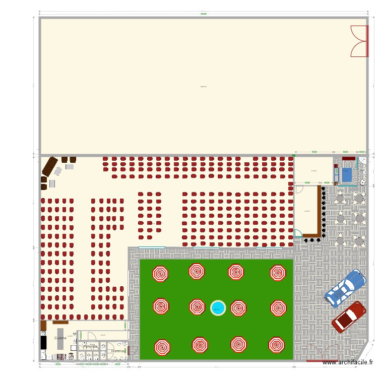 mwamba rdc. Plan de 17 pièces et 1395 m2