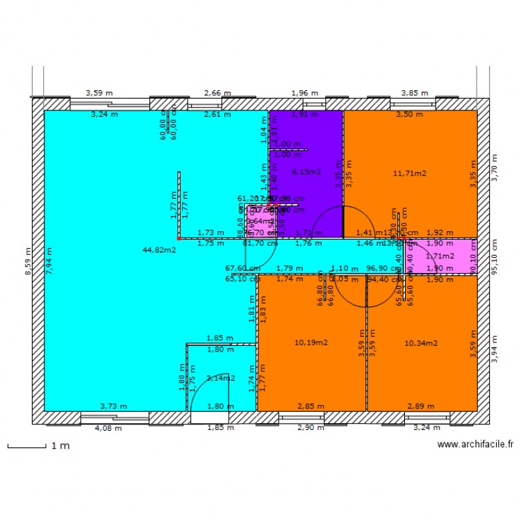 Simulation . Plan de 0 pièce et 0 m2