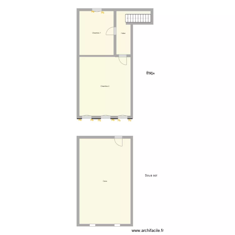 Croquis ZENTZ Etage sous sol. Plan de 