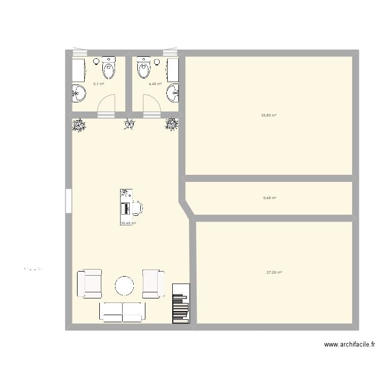 plano de mi oficina. Plan de 0 pièce et 0 m2