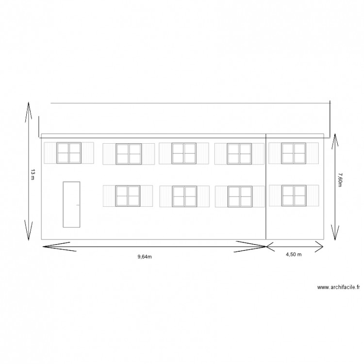 plan de face. Plan de 0 pièce et 0 m2