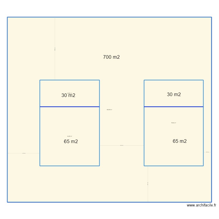 MAISON DENISE. Plan de 4 pièces et 876 m2