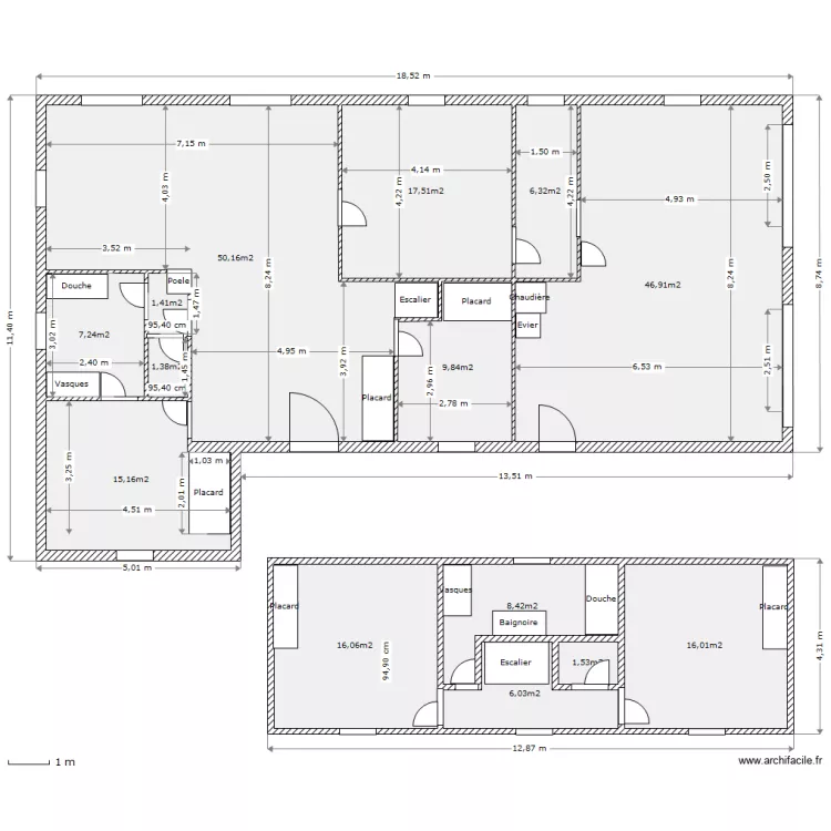 Maison 8. Plan de 