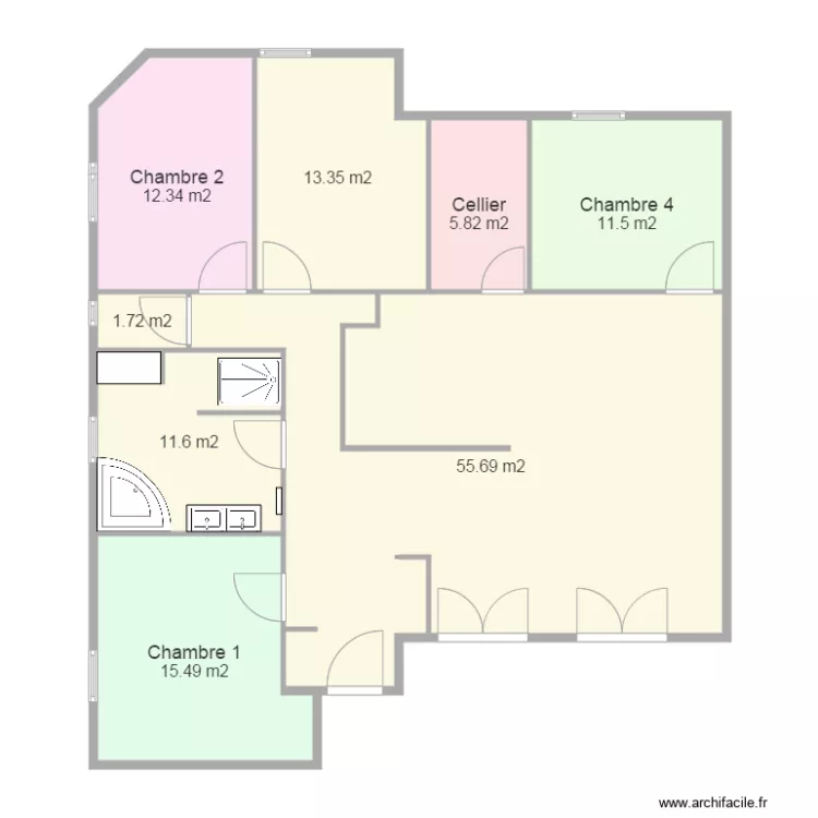 maisonnette meuble. Plan de 