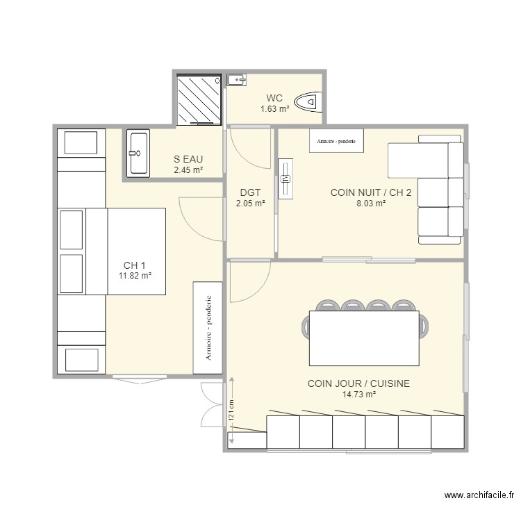 VILLA LA CHAUMIERE PROJET MAI 2020 OPTION 2. Plan de 0 pièce et 0 m2