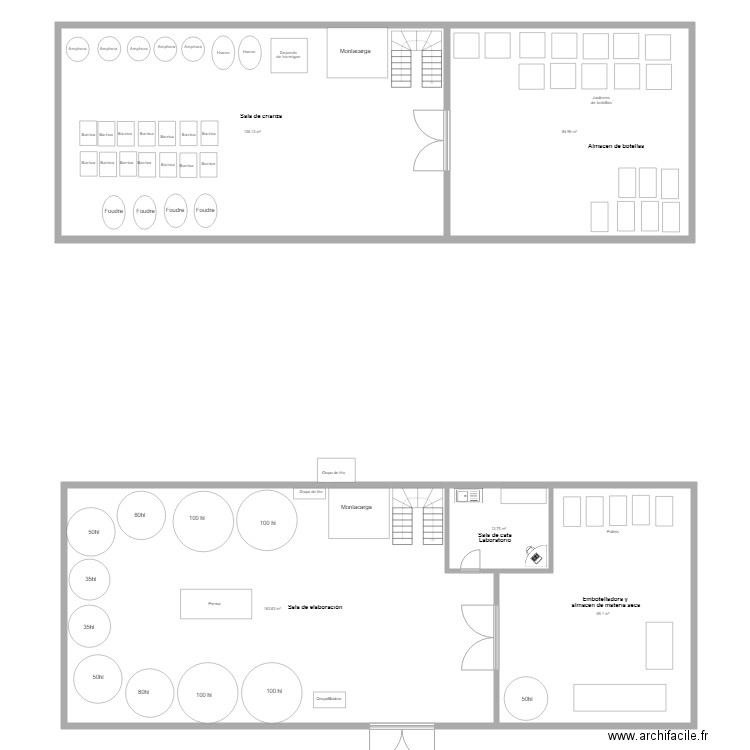 Bodega BBM 220705. Plan de 5 pièces et 468 m2