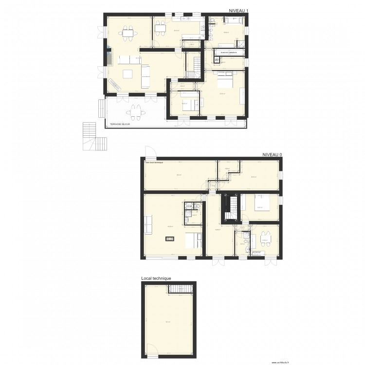 Plan Villa Chemin des Genets . Plan de 0 pièce et 0 m2