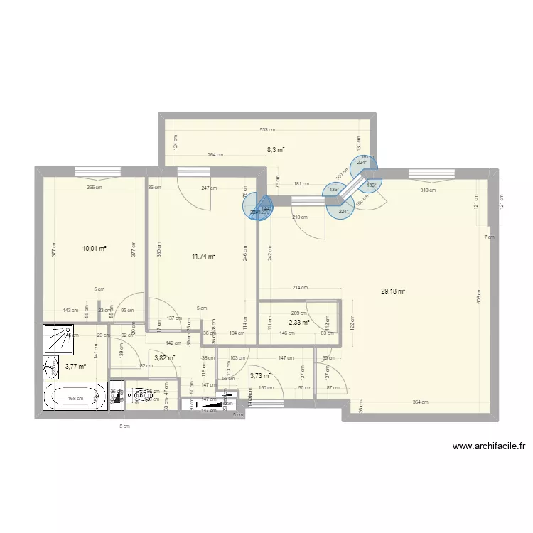 Appartement Tassin. Plan de Appartement Tassin. Plan de